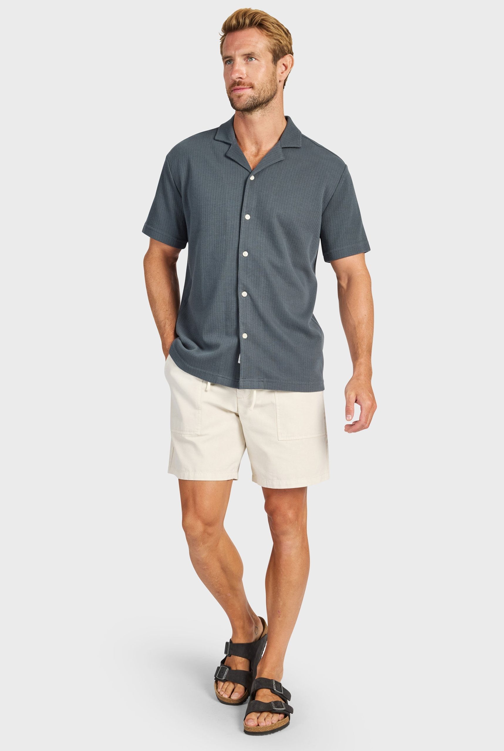 CRUZSHIRT-CARBONBLUE-A.jpg Cruz Short Sleeve Shirt - Image 1