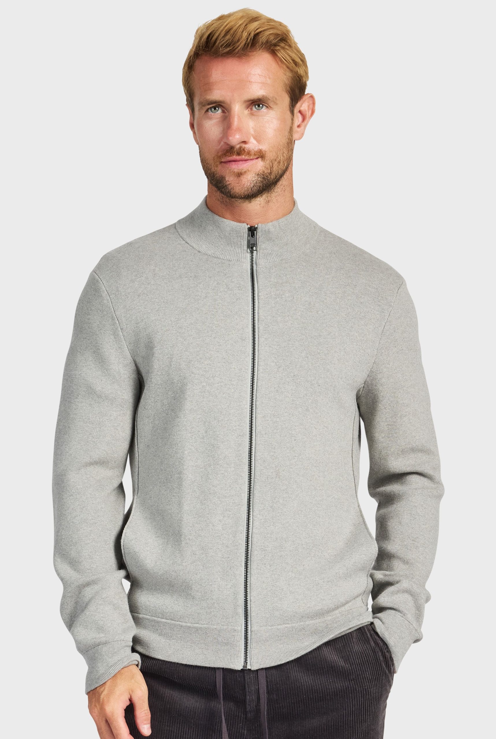 DANZERZIPTHROUGH-PEWTERMARLE-B.jpg Danzer Zip Through Knit - Image 1