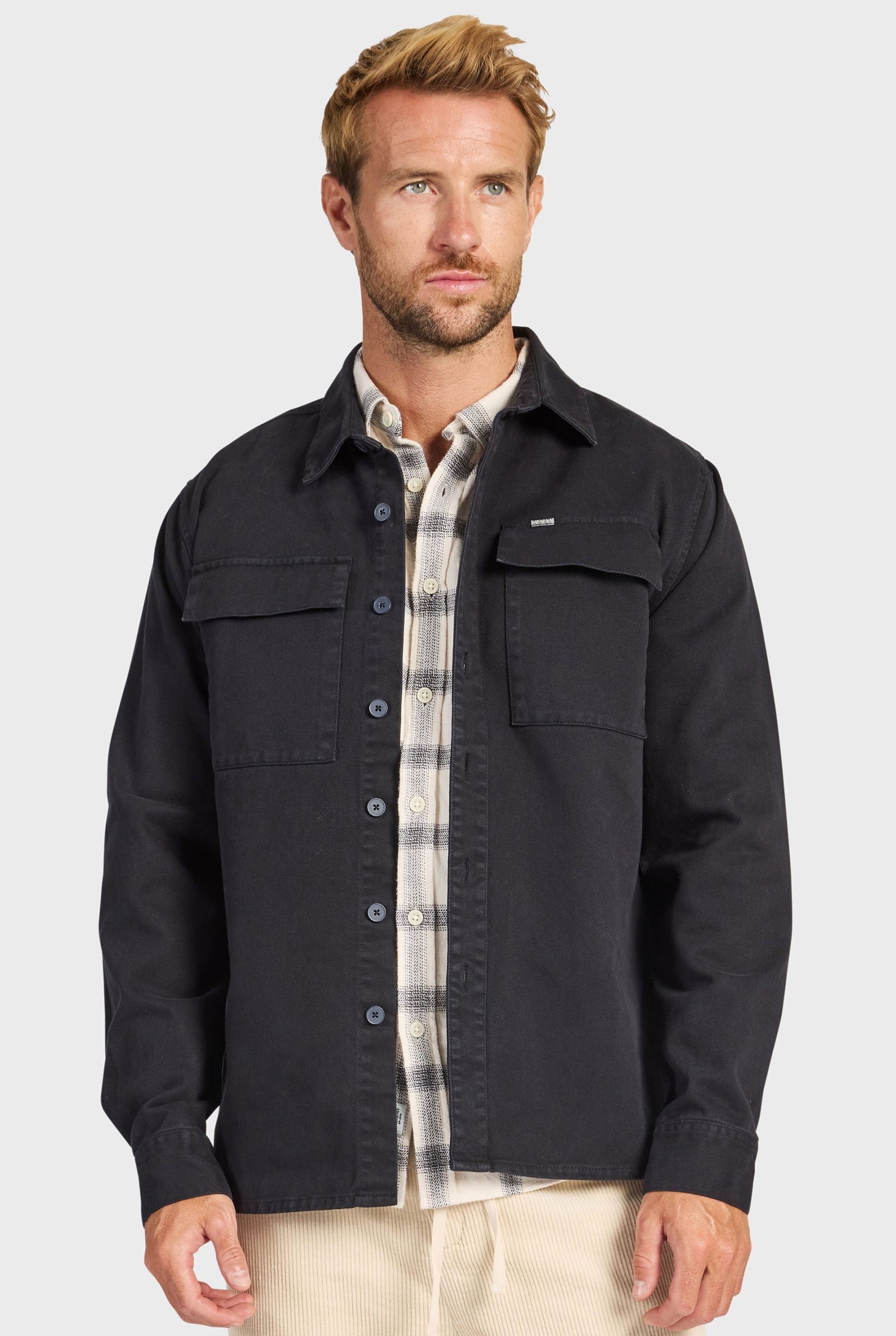 ESSENTIALOVERSHIRT-NAVY-B_3fdbacfe-ad34-455c-ace7-fa95329be8c9.jpg Essential Overshirt - Image 1