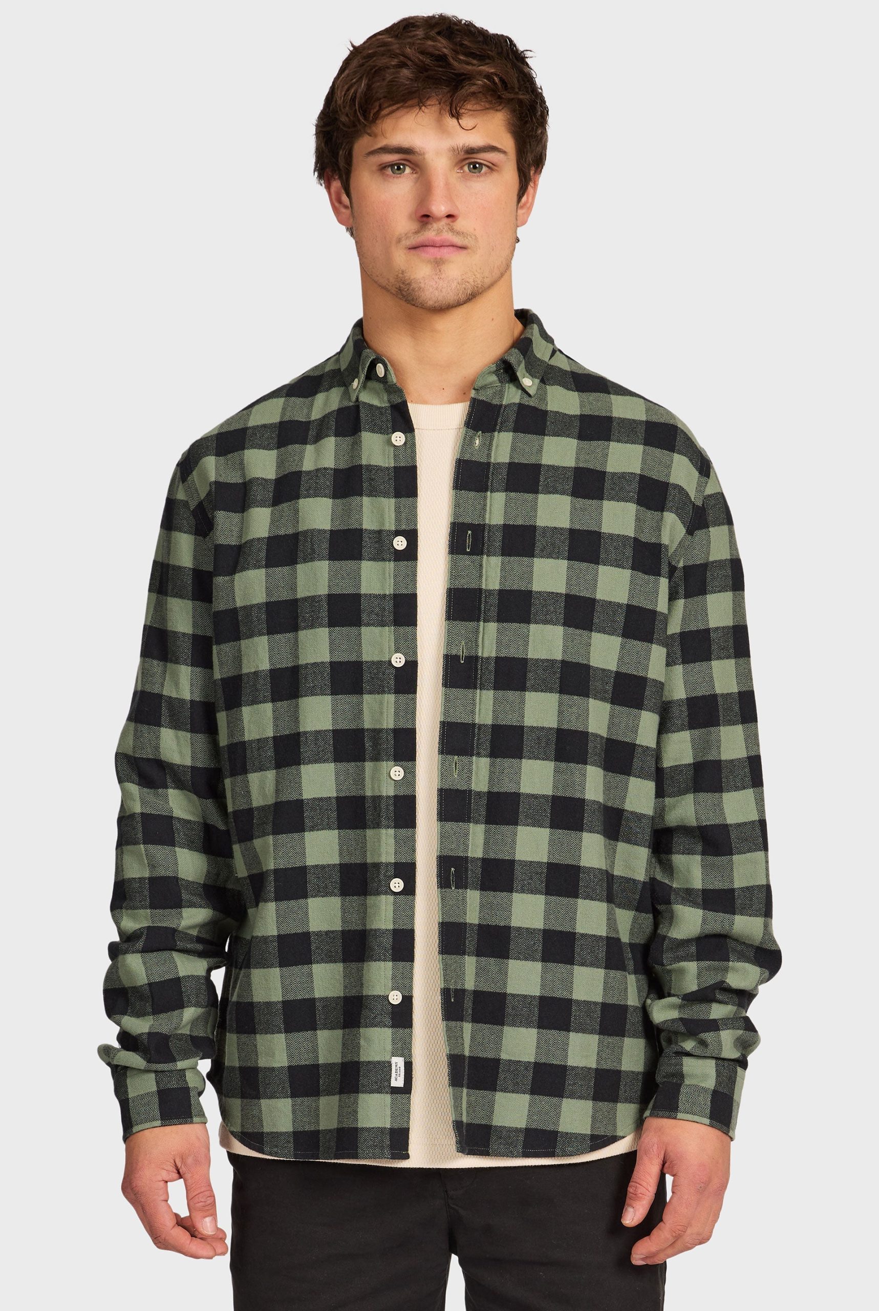 INGLISCHECKSHIRT-IVYGREEN-B.jpg Inglis Check Shirt - Image 1
