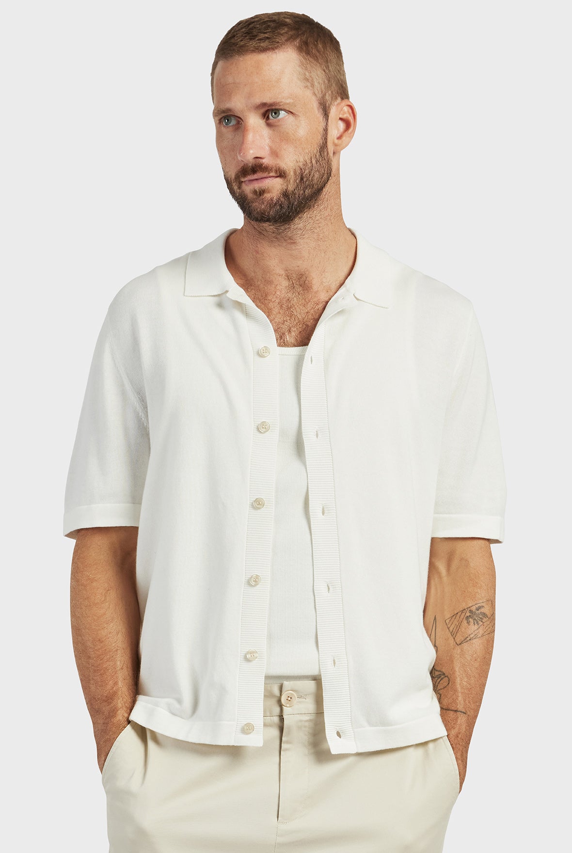 JACKSONKNITPOLO-WINTERWHITE-B_4a8f69bd-cca0-4415-a074-612197ffc3d6.jpg Jackson Knit SS Shirt - Image 1