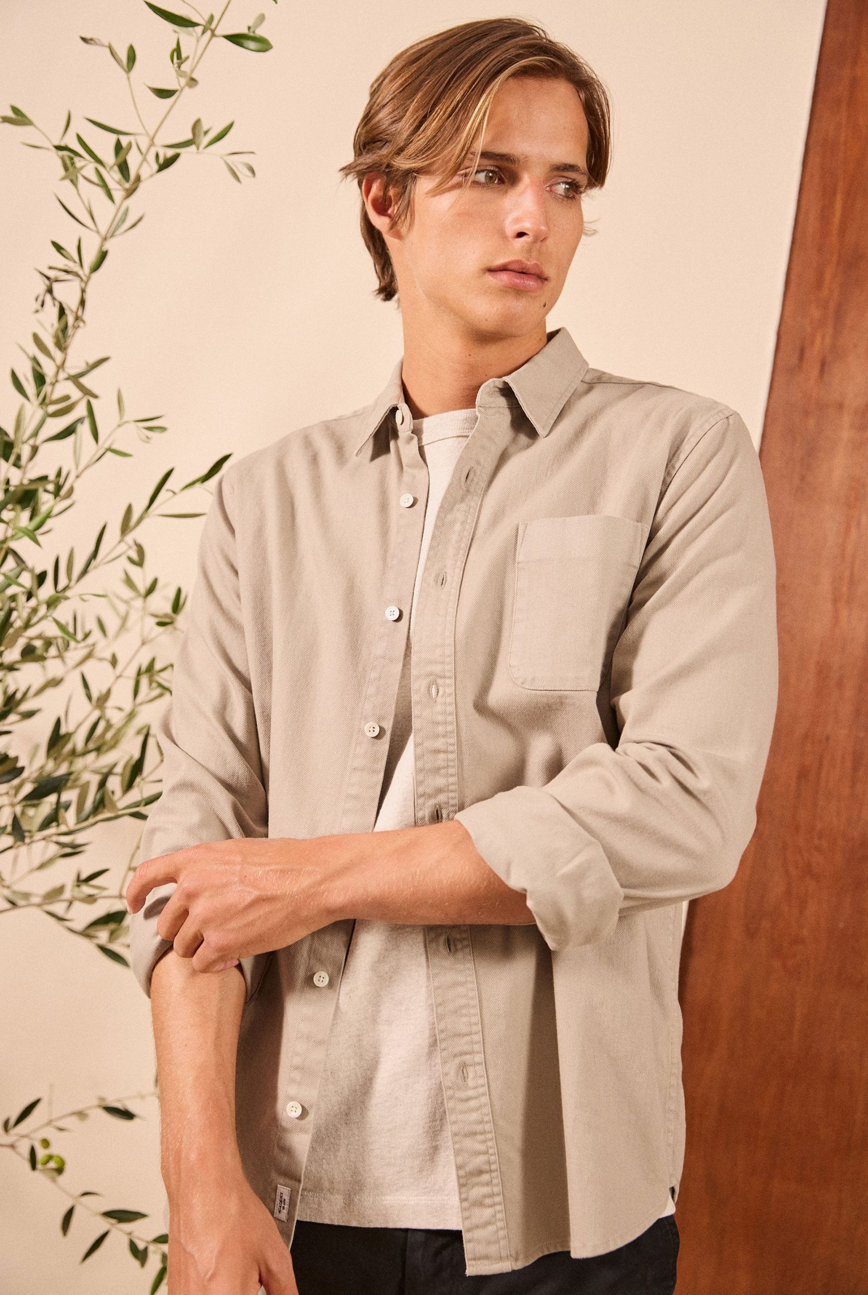 MCQueenTwillShirt-MilitarySage.jpg McQueen Twill Shirt - Image 1
