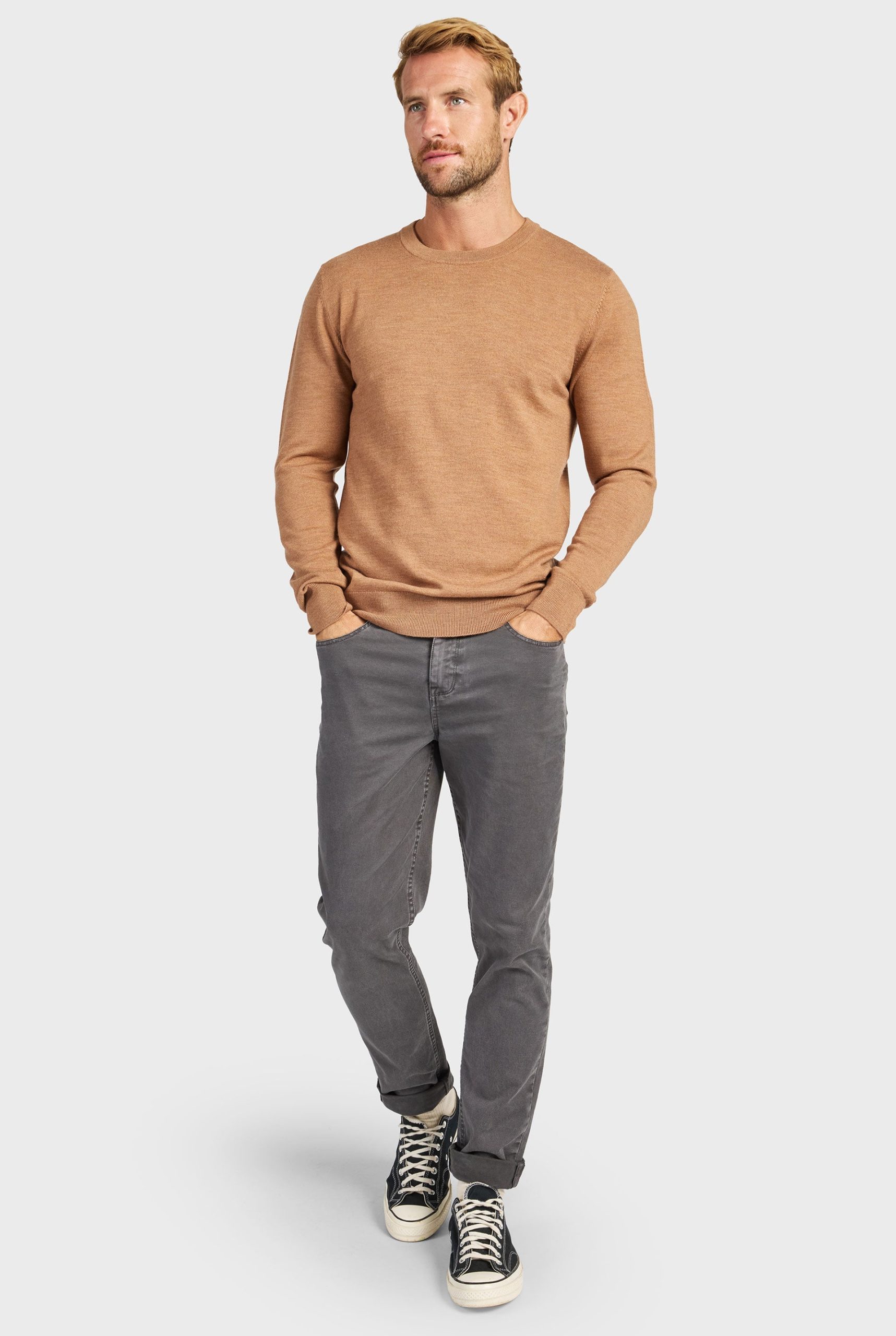 MERINOCREW-OTTERTAN-A.jpg Academy Merino Crew - Image 1