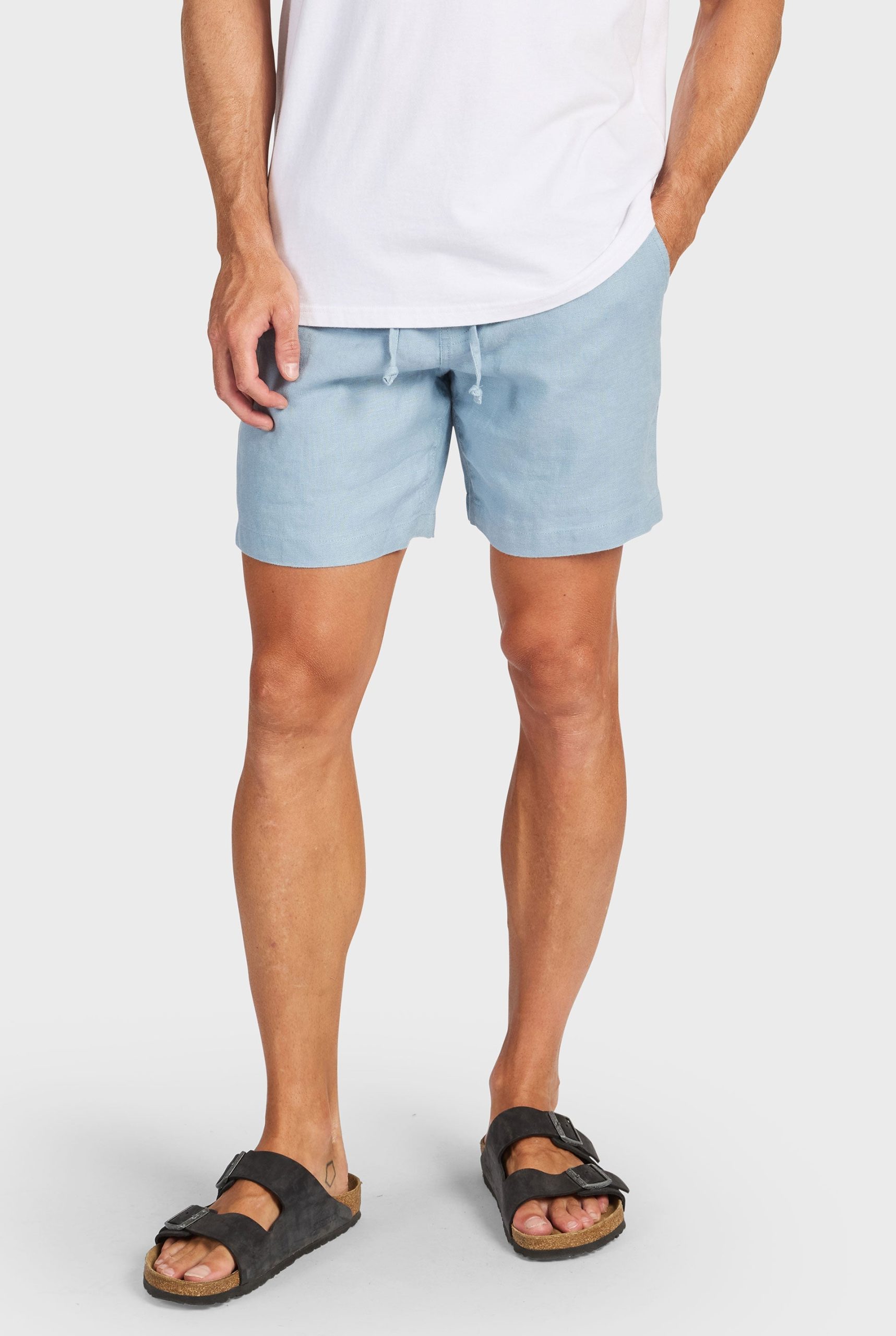 RIVIERALINENSHORT-STONEBLUE-B_e0f7e9b4-0089-40b4-9b1a-ec9995bf93ab.jpg Riviera Linen Short - Image 1