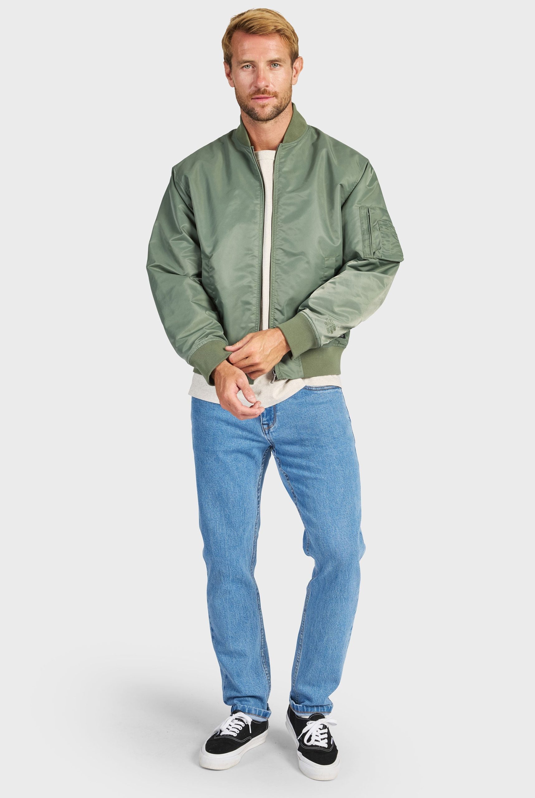 UNIONBOMBERJACKET-ARMYGREEN-A.jpg Union Bomber Jacket - Image 1