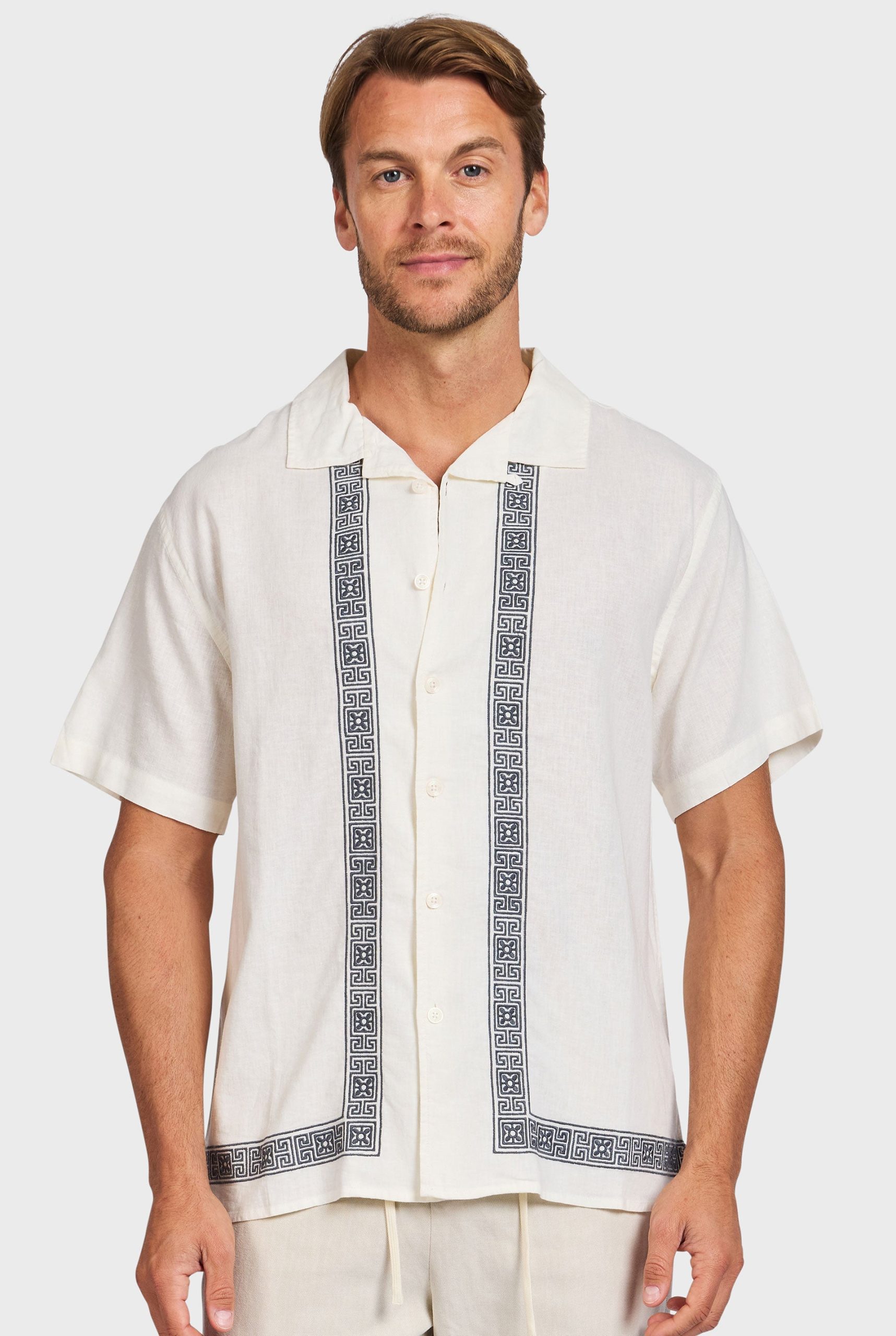 VANSHIRT-WHITEDUTCHBLUE-B.jpg Van Short Sleeve Shirt - Image 1